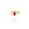 Red Marquise Three Stone