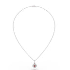 Crimson Radiance Square Pendant