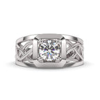 Vortex Diamond Solitaire Ring