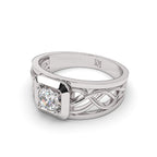 Vortex Diamond Solitaire Ring