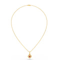 Crimson Radiance Square Pendant