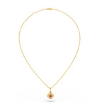 Crimson Radiance Square Pendant