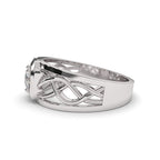 Vortex Diamond Solitaire Ring