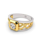 Vortex Diamond Solitaire Ring