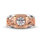 Vortex Diamond Solitaire Ring