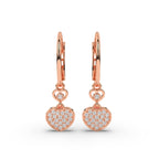 Sparkling Hearts Cascade Earrings