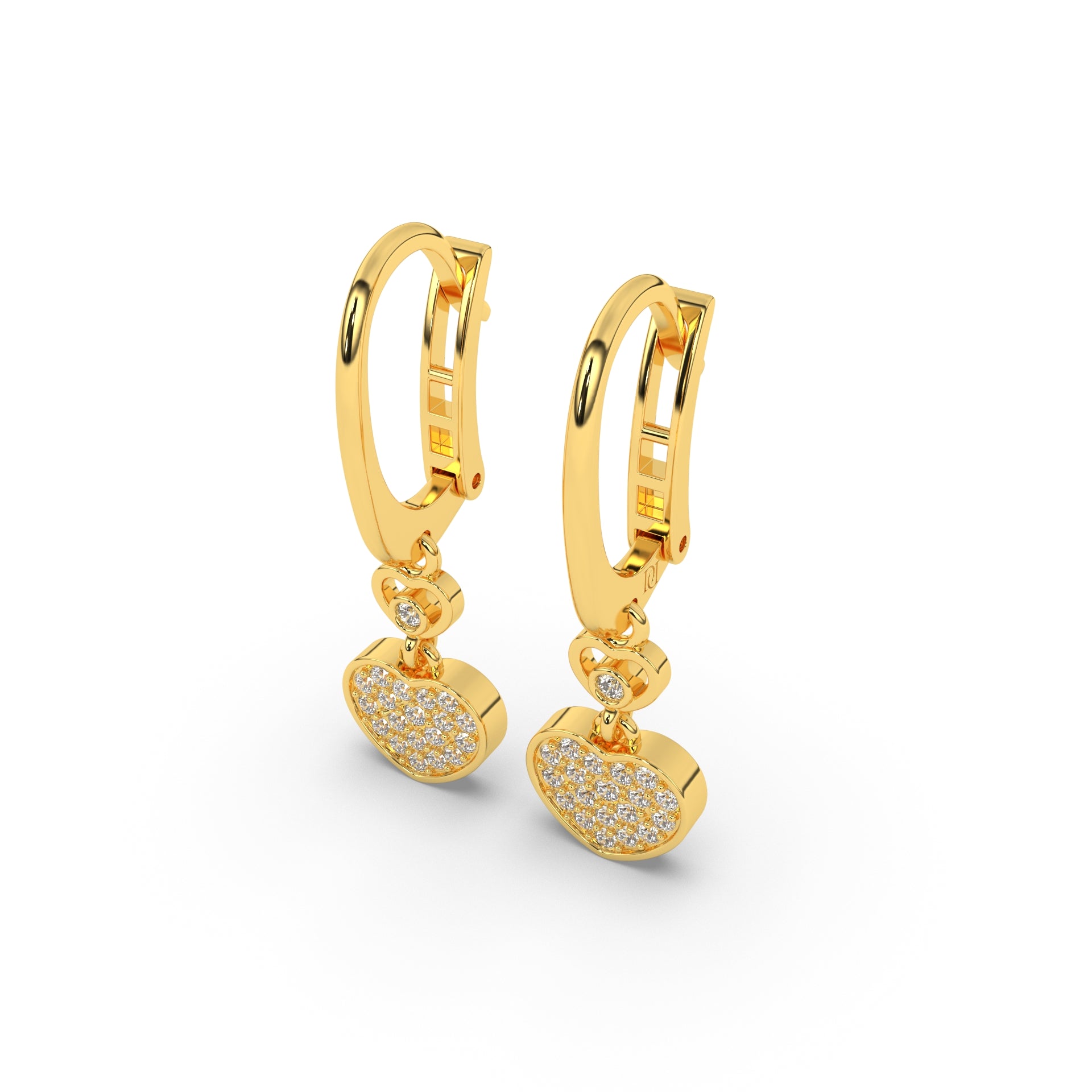 Sparkling Hearts Cascade Earrings