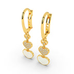 Trinity Hearts Cascade Earrings