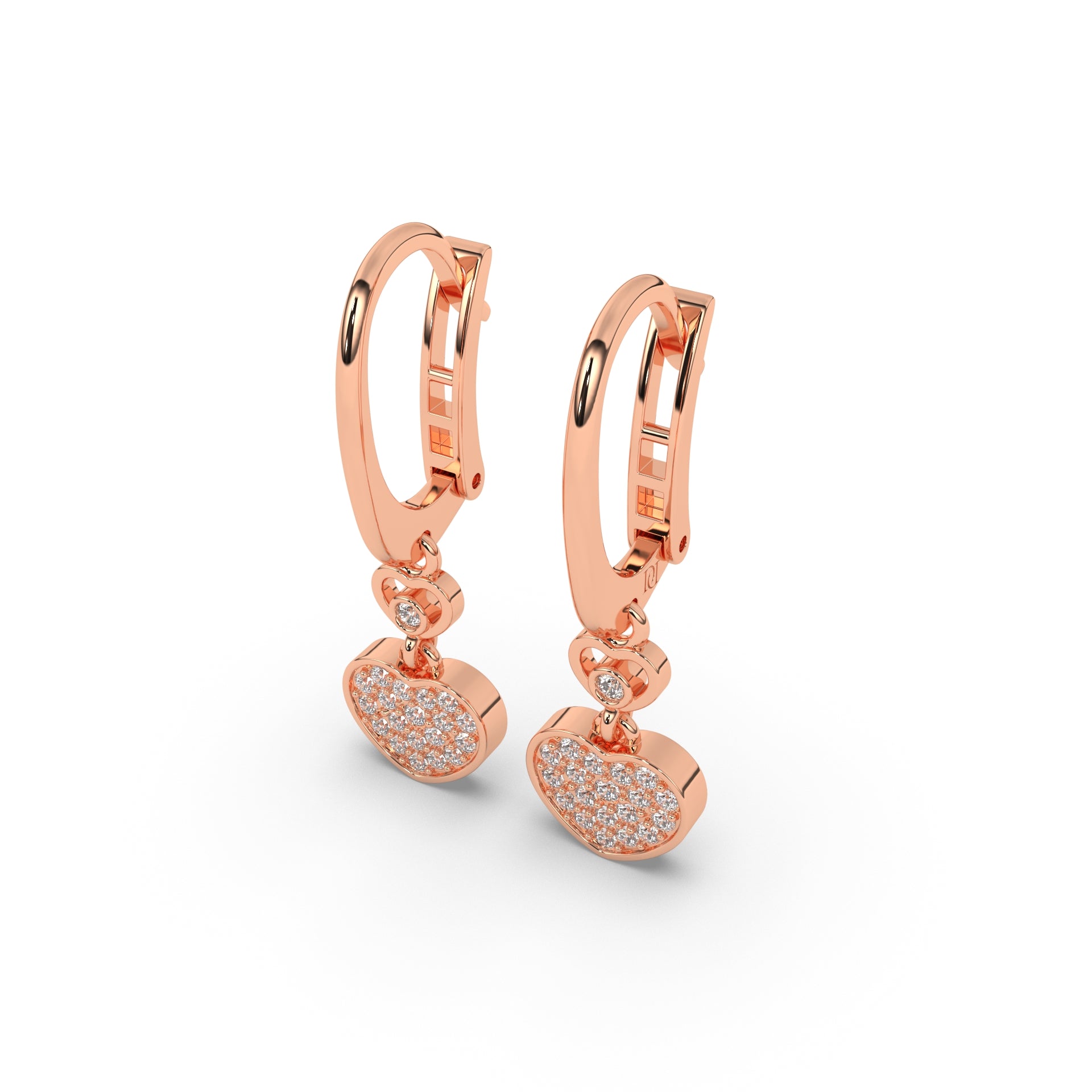 Sparkling Hearts Cascade Earrings