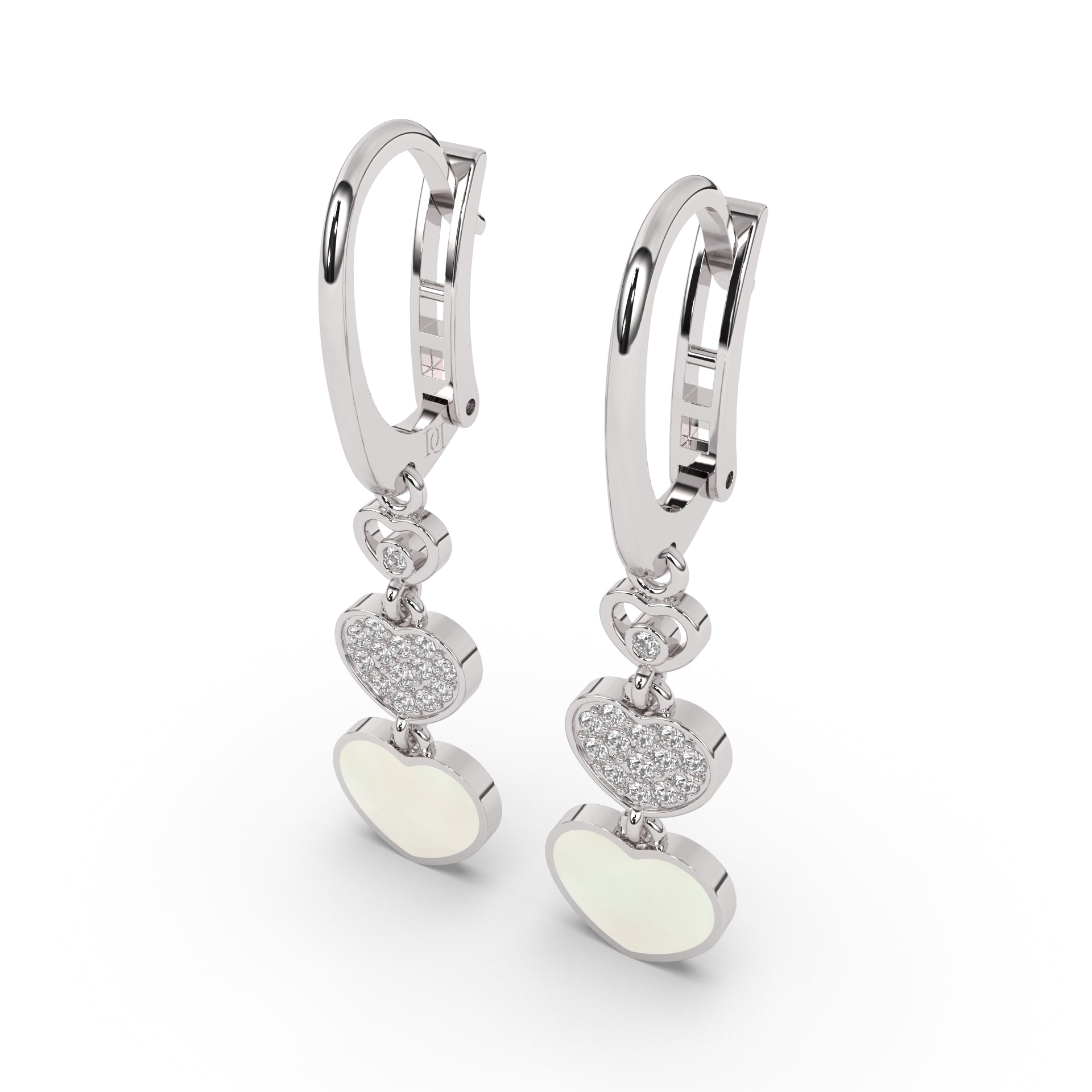 Trinity Hearts Cascade Earrings