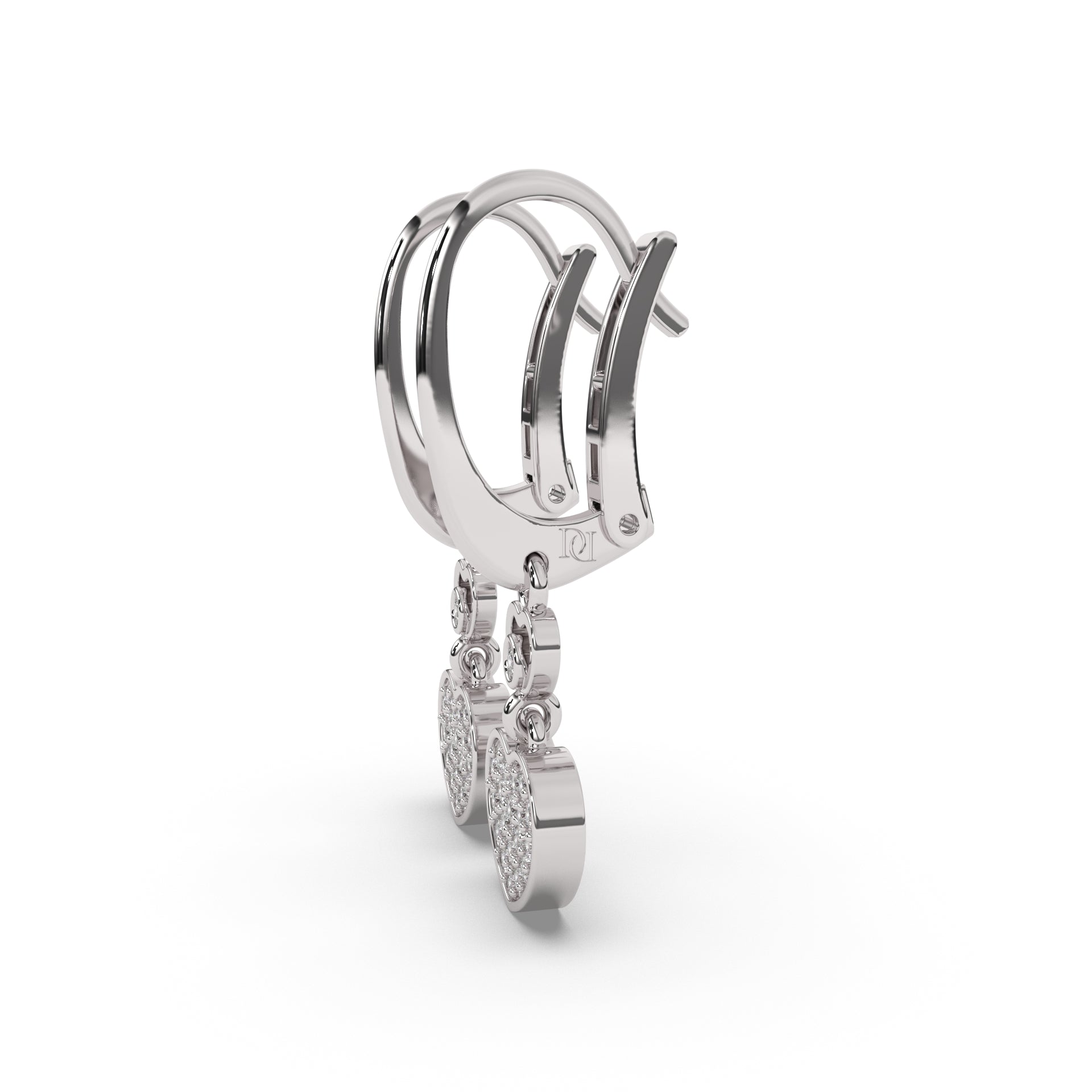 Sparkling Hearts Cascade Earrings